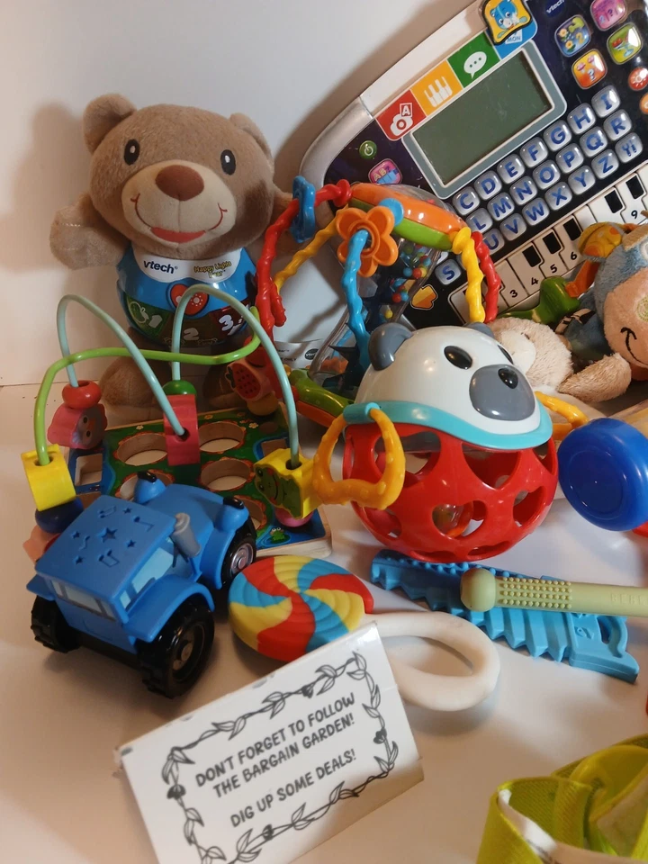 Gran Lote de 18 Juguetes para Bebés, Juguetes Sensoriales de Peluche, Sonajeros, Mordedores y Electrónica Foto 4 de 4