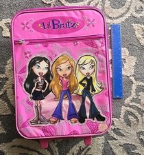 Bratz Cosmetic Rolling Wheeled Suitcase Y2k Travel Case Carry On Luggage