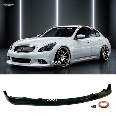 Fit 10-13 G37 Sedan 4DR Unpainted OE Style PU Front Bumper Lip Body Kit Spoiler