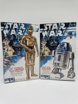 Star Wars MPC R2-D2 and C-3PO Vintage 1977 Plastic Models Kits New Sealed