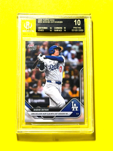 2025 TOPPS NOW #650 SHOHEI OHTANI BGS 10 BLACK LABEL 3569