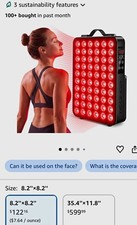 Red Light Therapy Panel w/ Timer, Power Adapter - Body,