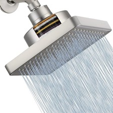 6i Square Filtered Shower Head for Hard Water Remove Chlorine Rain Shower Head