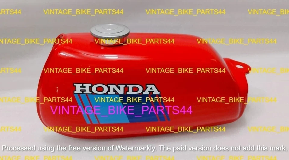 Honda ATC70 ATC 70 1978-1985 Model Red Painted Steel Fuel Petrol Tank +Cap - Image 2 of 4