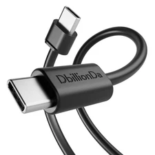 USB C to USBC Cable 60W Fast Charger Cord Dbillion 180 Degree Right Angle Gaming
