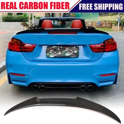 For BMW F33 440i 430i F83 M4 Convertible REAL CARBON Rear Trunk Spoiler Lip Wing