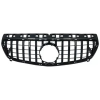 KüHlergrill Grille FüR Mercedes A W176 12-15 A45 GT-R Panamericana Look Schwarz