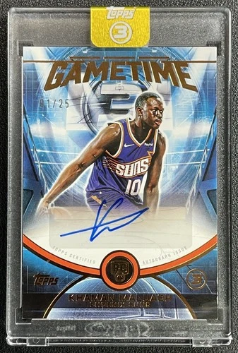 KHAMAN MALUACH 2025-26 TOPPS THREE 3 #GT-KM GAME TIME GRAPHS AUTO BRONZE RC 1/25