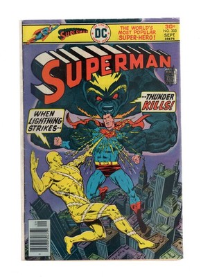 Superman #303 - Thunder & Lightning - DC Comics 1976 - Mid Grade Minus