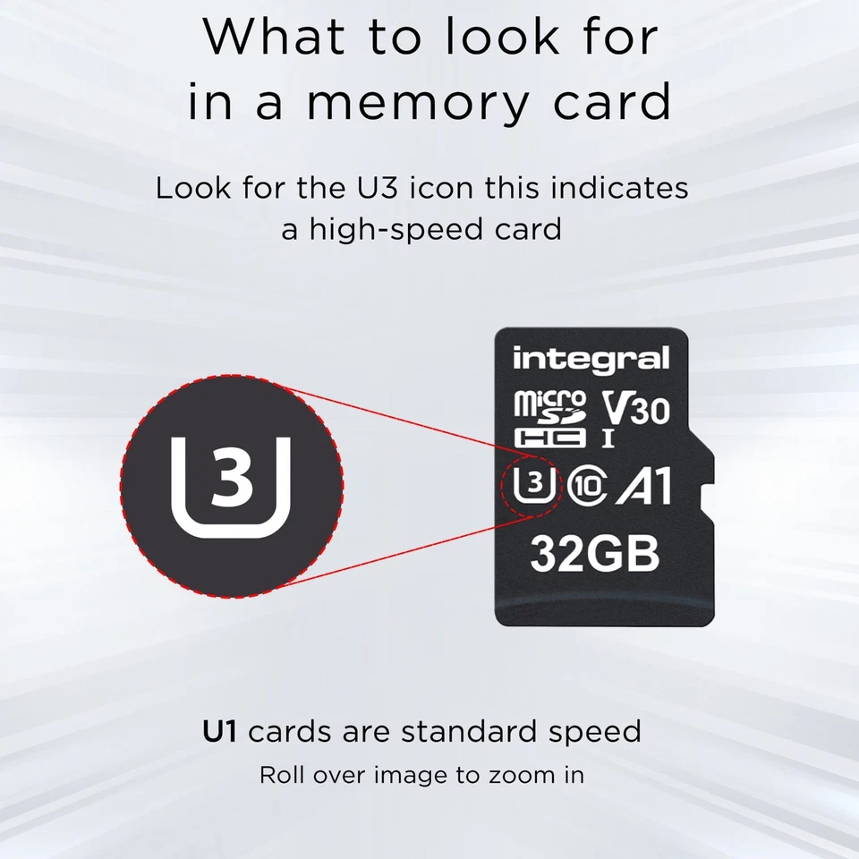 32GB U3 Micro SD Card Memory TF For Campark Action Camera UHD 4K Sports Camera - Image 3 of 3