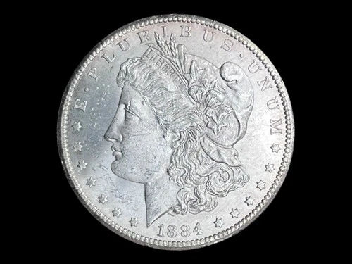 1884-CC Morgan Silver Dollar, Choice BU+