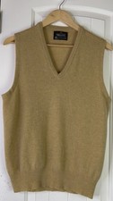 VTG Men's Puritan Aquaknit LambsWool Sweater Vest L Tan Grandpa Core Preppy Dad