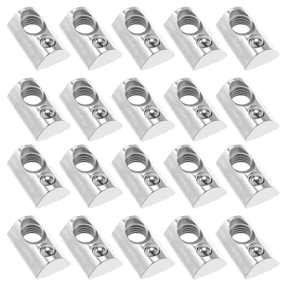 50Stk Kohlenstoffstahl Aluprofil Nutensteine mit Federkugel Steg Nut 8 M8 4040 - Bild 3 von 4