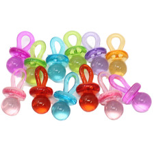 Bonka Bird Toys 1694 Pk12 Colorful Acrylic Pacifier Foot Talon Craft Part Pet