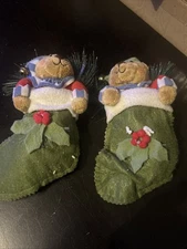Pair Of Bear In Mini Stocking
