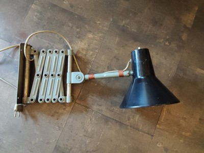 Alte Industrie Scherenwandlampe Bauhaus ? Lampe Büro Druckschalter Vintage 