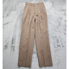 Vintage 80s Avon Fashions Pants Womens 9/10 Tan Pleated High Rise Tapered Preppy