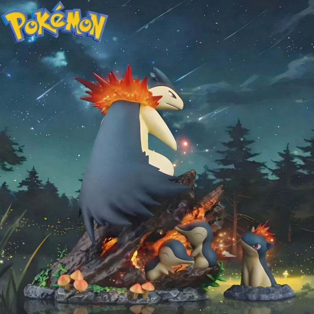 Pokémon Action Figure Typhlosion Cyndaquil Quilava Pokemon Statua Collezione ✨