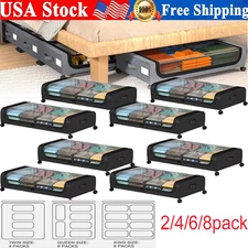 XXXL Under Bed Storage | Multi -Pack Rolling Bins with Clear Lids for Clothes US