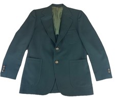 Johnny Carson Blazer Green 3 front pockets jacket size 40/42 USA Union Made