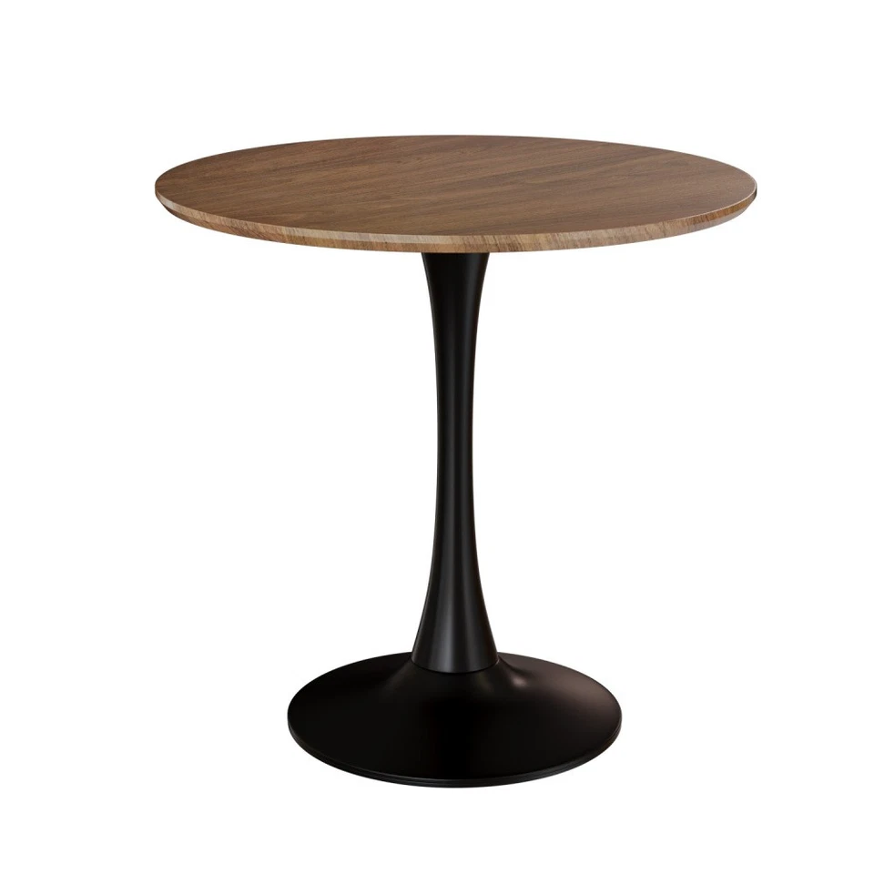 Walnut Circular Dining Table Tulip Dining Table Kitchen Dining Table 2-4 People - Image 4 of 4