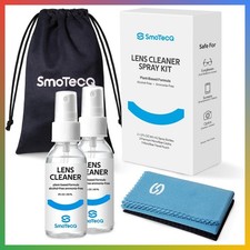 Lens Cleaner Kit Alcohol Free Plant Based 4 Oz Spray Microfiber Cloths Screens