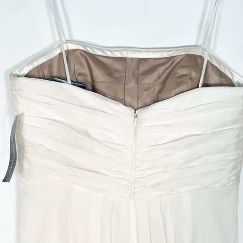Carmen Marc Valvo Silk Organza Ivory Beaded Strapless Gown Long Dress NWT - Picture 8 of 15