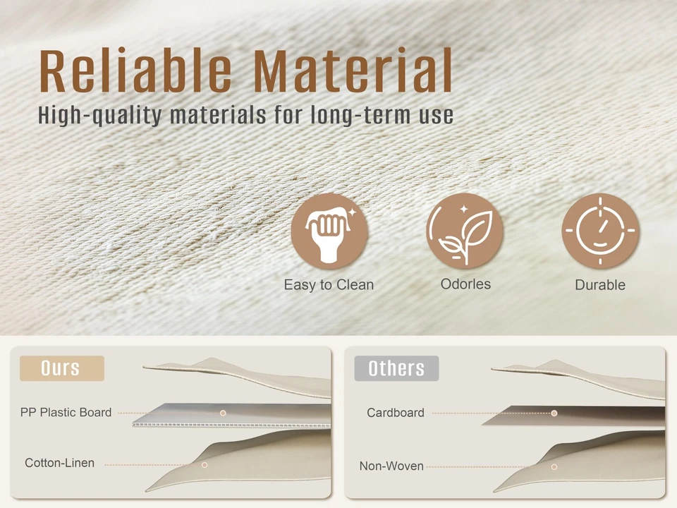 Paquete de 3 contenedores de almacenamiento de tela para estantes | Cestas de almacenamiento de armario de 16,25 x 12 x 10 pulgadas... Foto 4 de 4