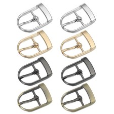8Pcs 0.8" Single Prong Belt Buckle Roller Buckle Black/Silver/Light Gold/Brown