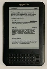 Amazon Kindle 3.3 Keyboard Graphite 3rd Generation eReader Tablet