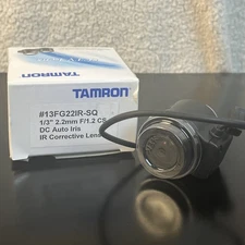 TAMRON CCTV LENS 13FG22IR-SQ 1/3" 2.2MM F/1.2 CS IR CORRECTIVE LENS NEW/UNUSED 