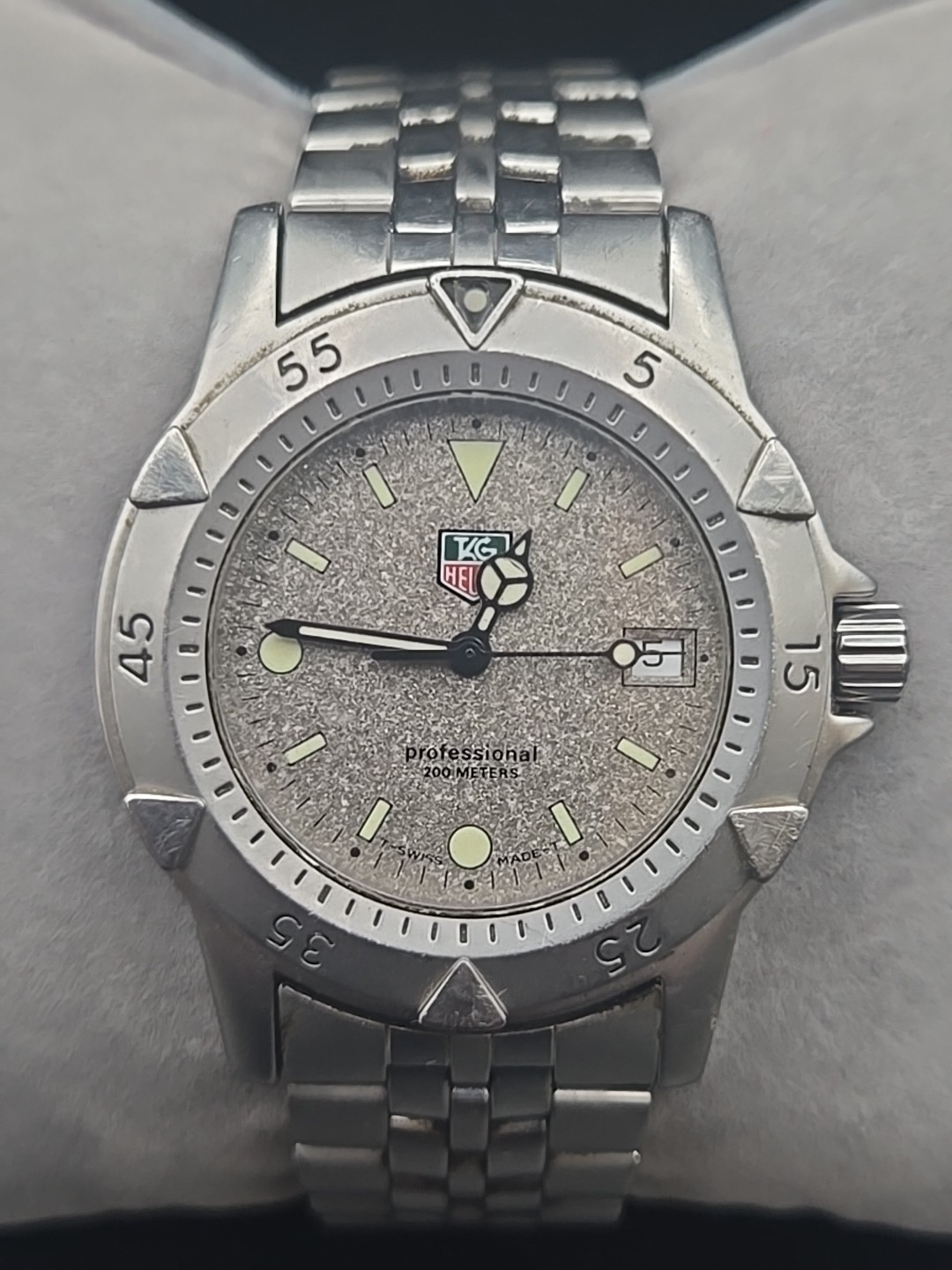 Dial Quartz Heuer Watch Men's 200M 42mm 1500 WD1211-K-20 Tag Gray - vintagewatches.pk