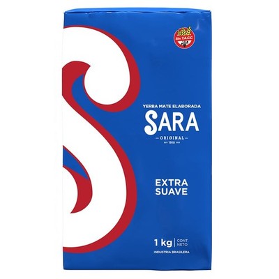 2 Packs Yerba Mate  SARA EXTRA  SUAVE   X 1 Kilo