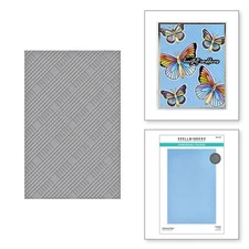 DIAMOND PLAID EMBOSSING FOLDER-Spellbinders Paper Arts-Textured Card-A2/Slimline