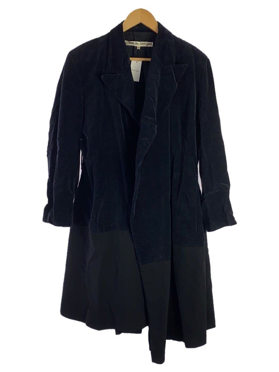 ALTRA COMME des GARCONS altri anni 80 abito velluto cappotto cintura difettoso M grigio