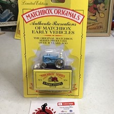 1993 Matchbox Originals Early Vehicles #4 Blue Farm Tractor Moko 1/64