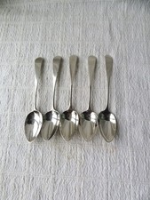 5 x SCOTTISH PROVINCIAL SILVER TEA SPOONS, BANFF, JOHN KEITH, 1786 - 1823, 62gs