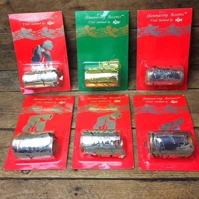 Russ 9 ft Foil Angel Garland - 1 gold and 5 silver Lot of 6