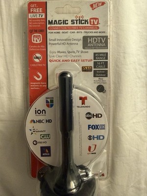 Magic Stick TV 45 Mile Plus 16 ft Chord HDTV 4K Ready Indoor Outdoor