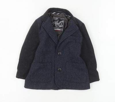 Next Jungen Marine Wollmischung Anzug Jacke 12-18 Monate Klassisch Formell Blazer