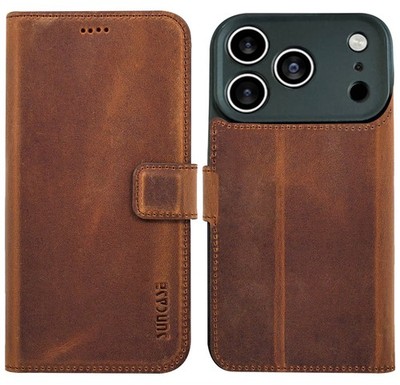 Suncase Hülle Echt Leder Book Handy Tasche Klapp Case für Xiaomi POCO F8 Ultra