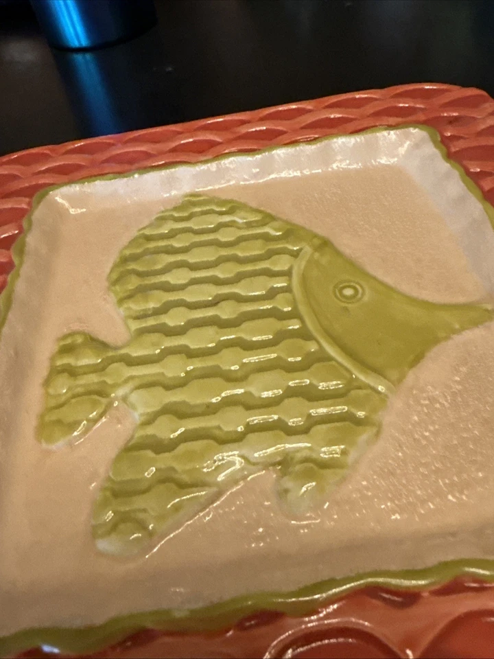 MWW Market Accents For Home Fish Plate-8x8 - Image 2 of 4