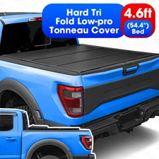 4.6FT Hard Tri Fold Low-profile Tonneau Cover for Ford Maverick 2022-2025 Black