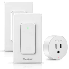 Remote Control Outlet, Wireless Wall Mounted Light Switch, 15A/1500W Remote O...