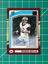 2024 Panini Clearly Donruss Spencer Rattler Red Auto /149 #94 Saints