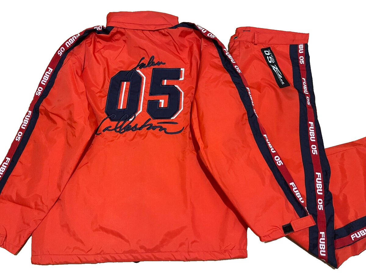 FUBU tracksuit, 1990s, baggy track suit jacket and pants set  