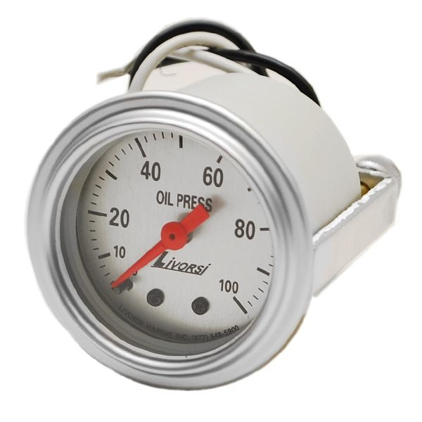 Livorsi Boat Oil Pressure Gauge GMOPPLPL 2 Inch Silver White eBay