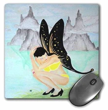 3dRose LLC 8 x 8 x 0.25 Inches Elf Angel Mouse Pad (mp_13723_1)