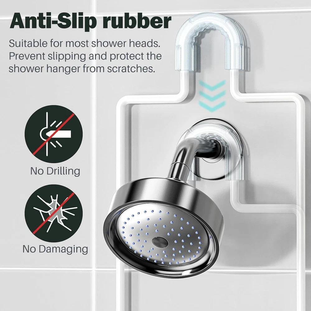 Shower Caddy Hanging Anti-Swing Over Head Shower Caddy Rustproof Hanging Mount