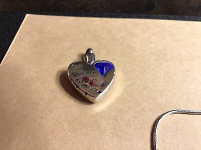 Norya Cremation Urn Necklace - "I Used To Be His Angle, Now He's Mine" Stainless Steel Memorial Pendant - View #13